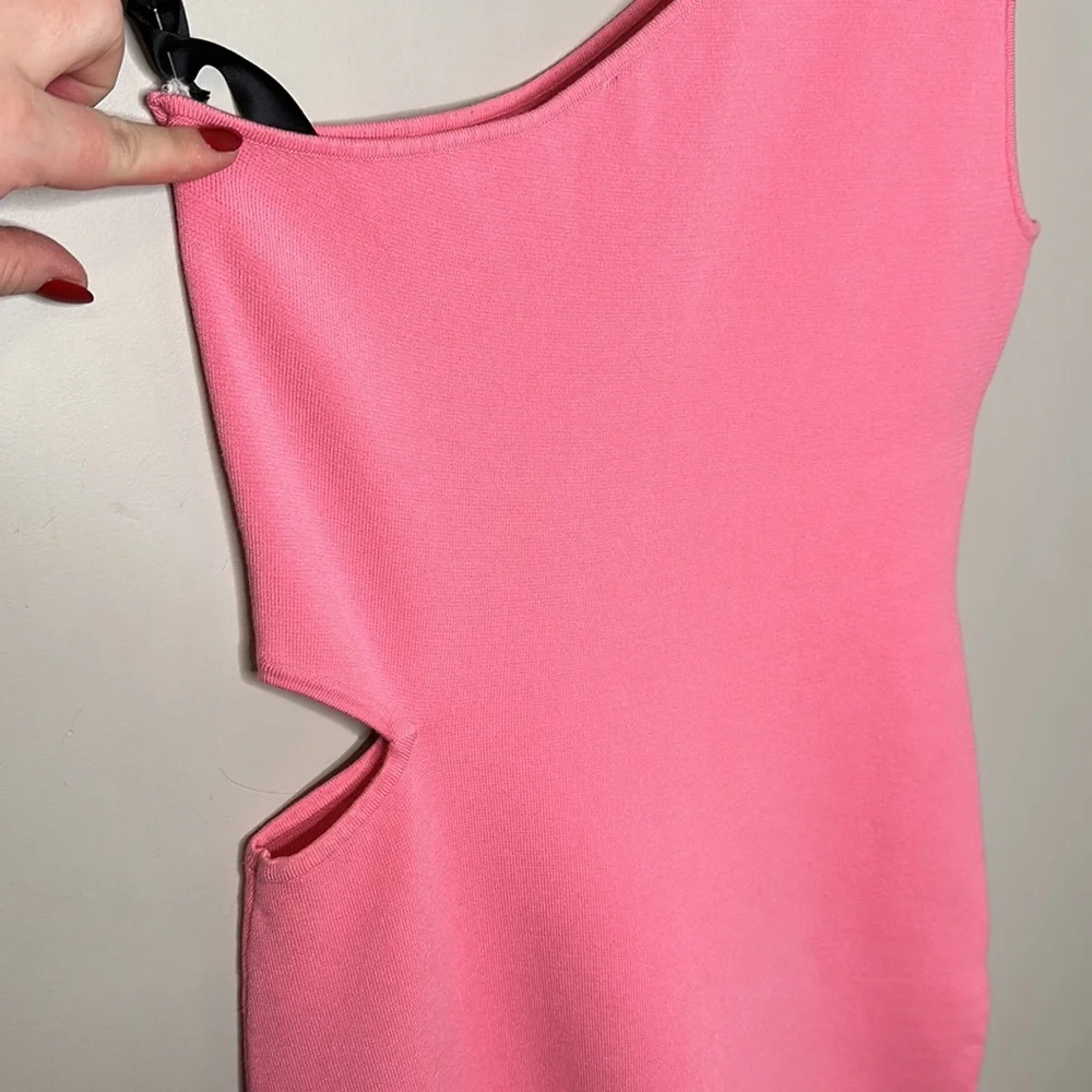 Ever New Everly One Shoulder Cut Out Midi Dress, Barbie - Picture 13 of 14